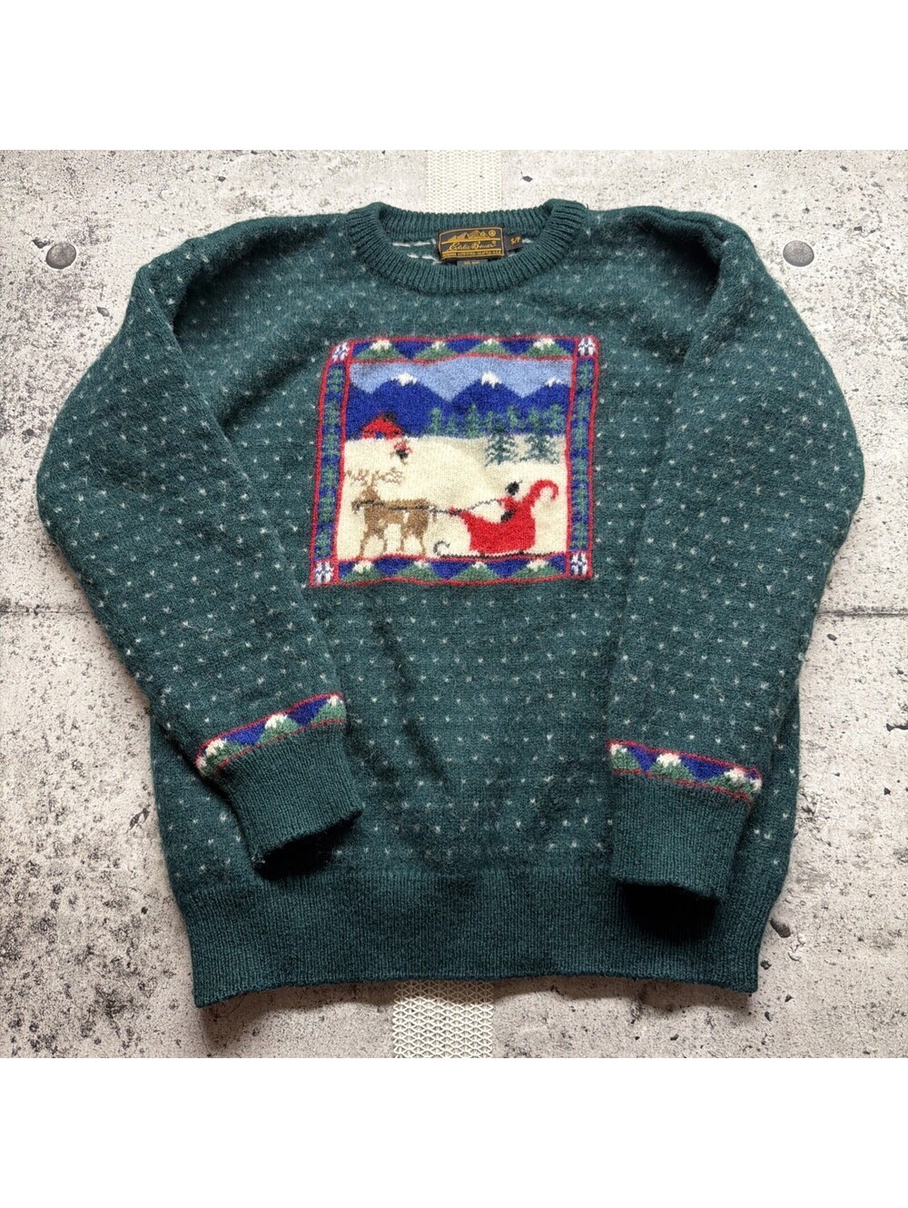80s Eddie Bauer Nordic Wool Knit Sweater, Men's/Women's Size S, Vintage, 80s